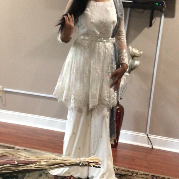 pakistani designer 4 piece suit sammy k pants - Picture 3 of 4